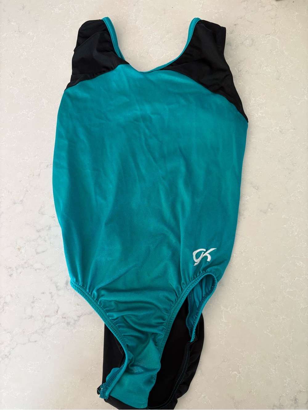GK Teal and Black Tank Gymnastics Leotard